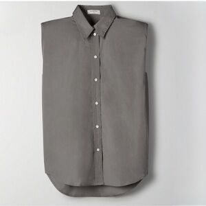 Babaton Charcoal Button-Down Shirt Sz SM